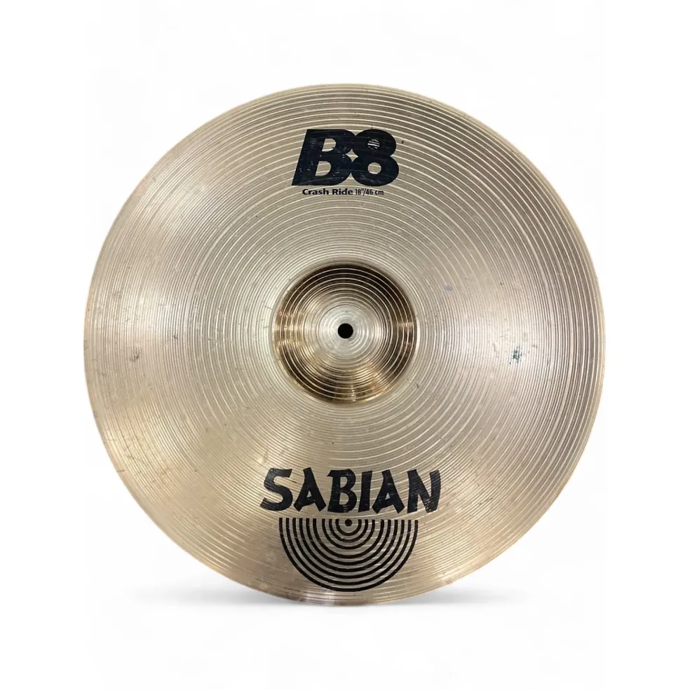 Used SABIAN 18in B8 Crash Ride Cymbal