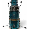 Used SONOR 4 piece Martine Metallic Blue Drum Kit