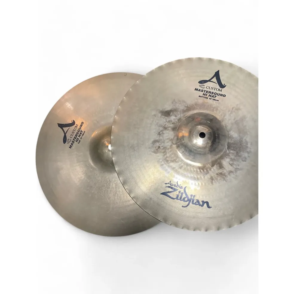 Used Zildjian 14in A Custom Hi Hat Pair Cymbal