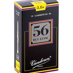 Vandoren 56 rue Lepic Bb Clarinet Reeds Strength 3.5+ Box of 10