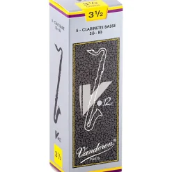 Vandoren V12 Series Bass Clarinet Reeds Strength - 3.5, Box of 5