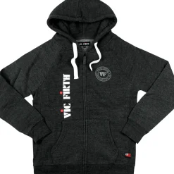 Vic Firth Zip Up Logo Hoodie Medium Charcoal