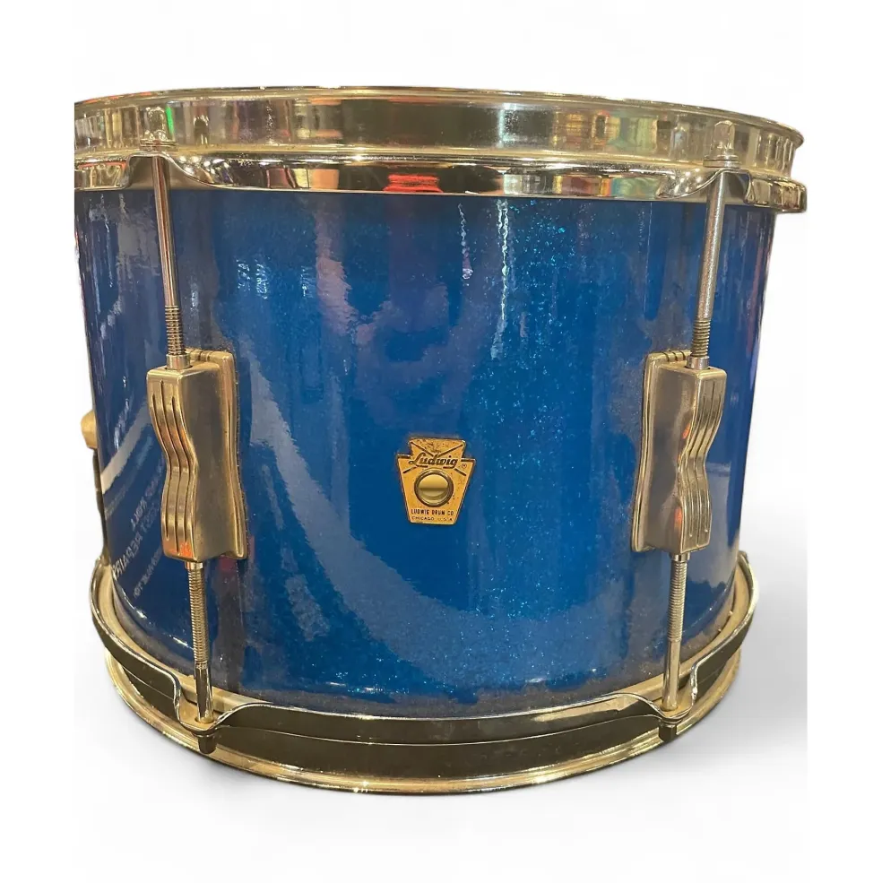 Vintage 1967 Ludwig 3 piece Club Date BLUE SPARKLE Drum Kit