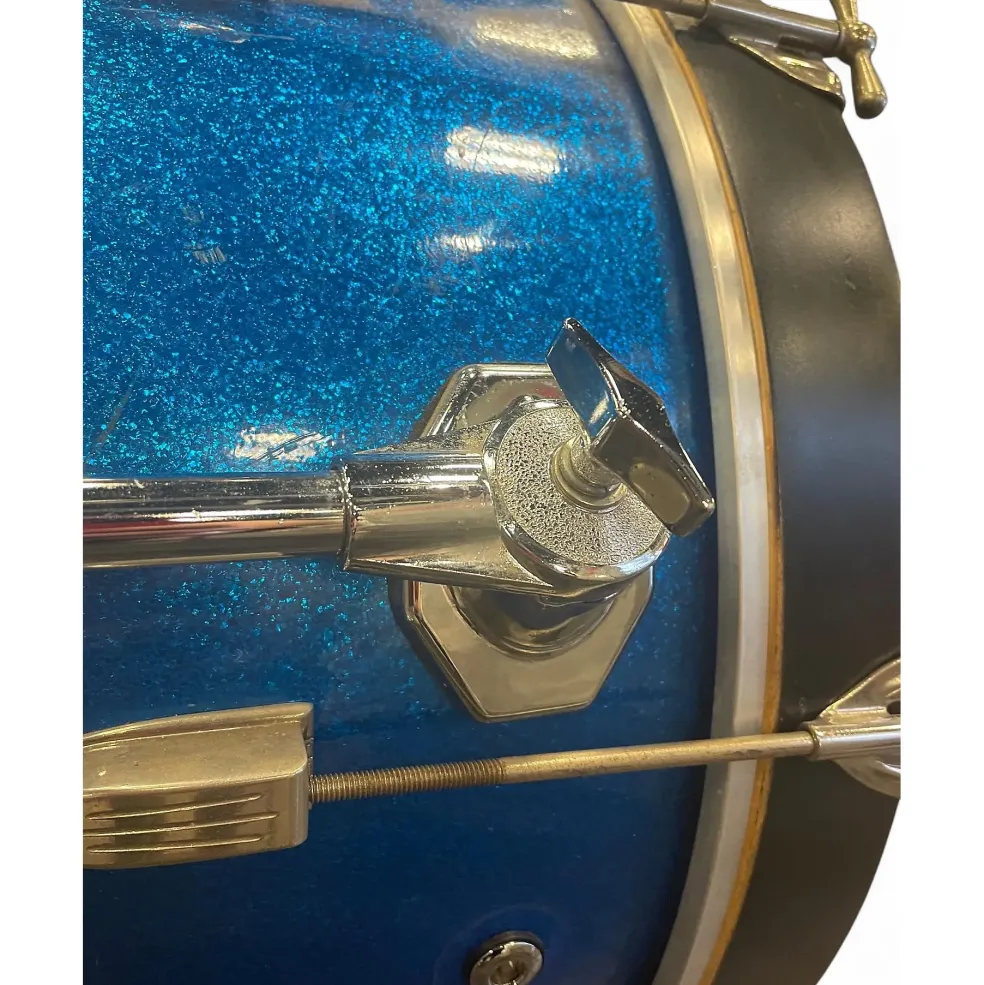 Vintage 1967 Ludwig 3 piece Club Date BLUE SPARKLE Drum Kit