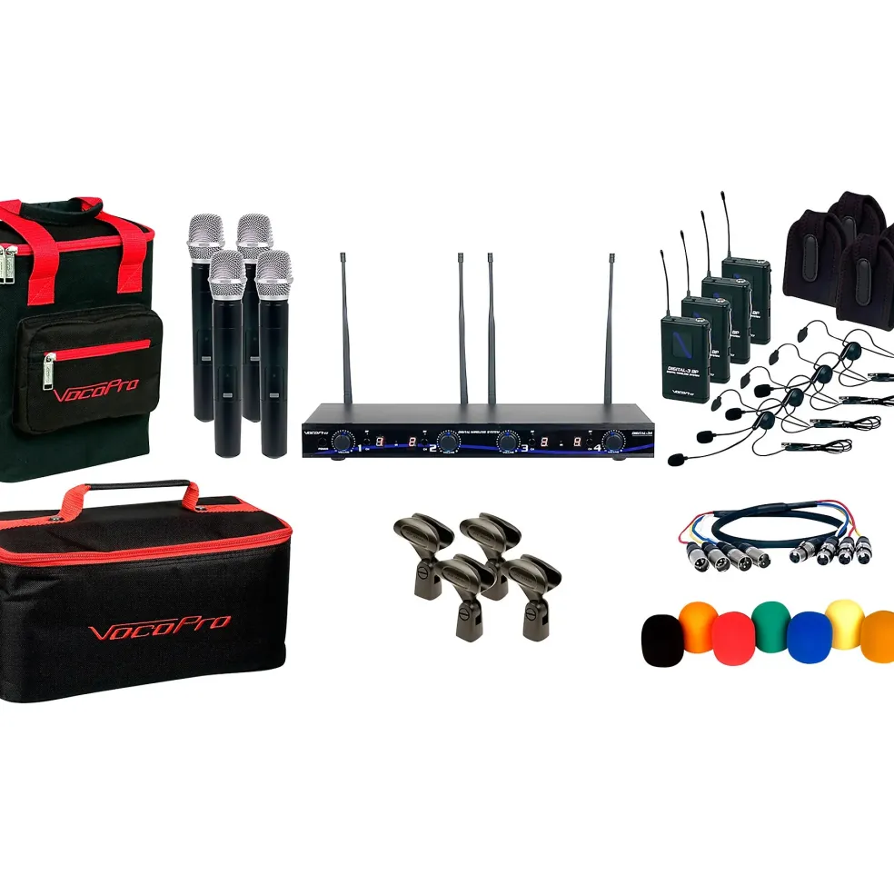 VocoPro Digital-34-AI All-Inclusive 4-Channel PLL Wireless Handheld Headset Instrument System, 902-927.20mHz
