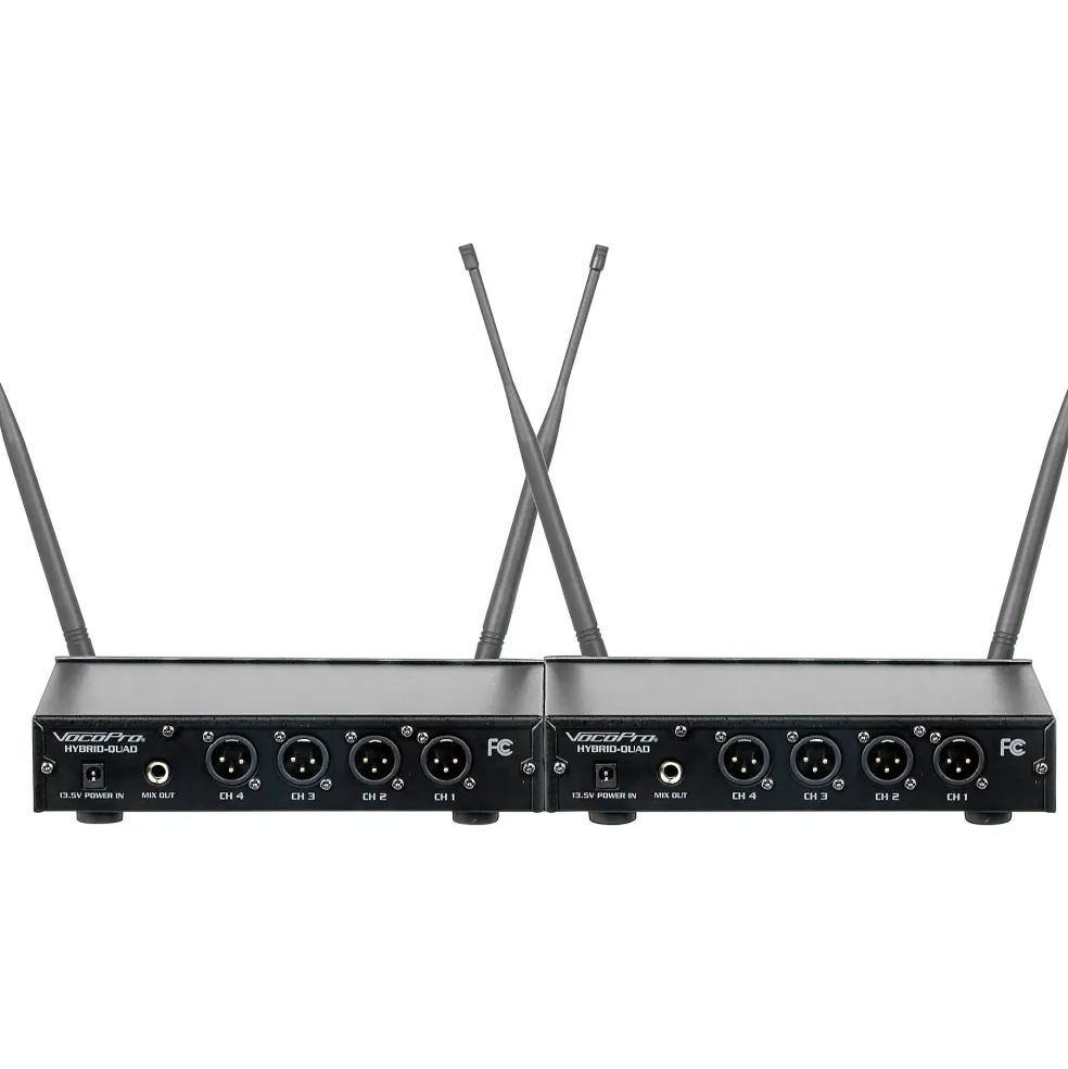 VocoPro MIB-QUAD-8B SYSTEM 8-Channel Wireless Headset/Lapel Mic-in-Bag Package, 900-927.2mHz