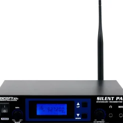 VocoPro SilentPA-SEMINAR10 16-Channel UHF Wireless Audio Broadcast System (Stationary Transmitter With 10 Bodypack Receivers), 900-927.2mHz Black