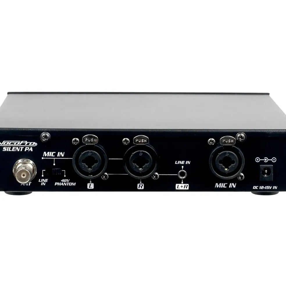 VocoPro SilentPA-SEMINAR10 16-Channel UHF Wireless Audio Broadcast System (Stationary Transmitter With 10 Bodypack Receivers), 900-927.2mHz Black
