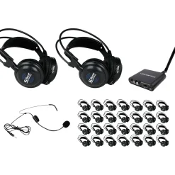 VocoPro SilentSymphony-Seminar-Talk Wireless Listening System for 30 Headphones, 908.70-926.30mHz