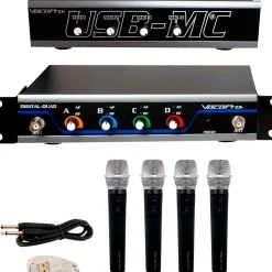 VocoPro USB-ACAPELLA-4 4-Channel Wireless Microphone/USB Interface Package, 902-927.2mHz Set A