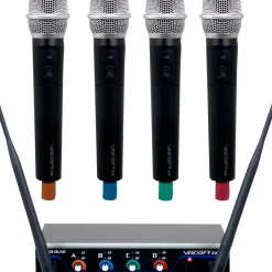 VocoPro USB-ACAPELLA-4 4-Channel Wireless Microphone/USB Interface Package, 902-927.2mHz Set A