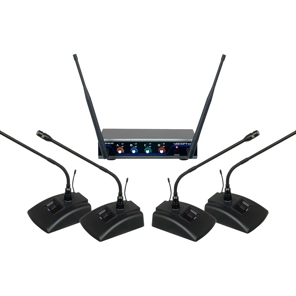 VocoPro USB-CONFERENCE-4 4-User Wireless Microphone/USB Interface Package, 902-927.2mHz
