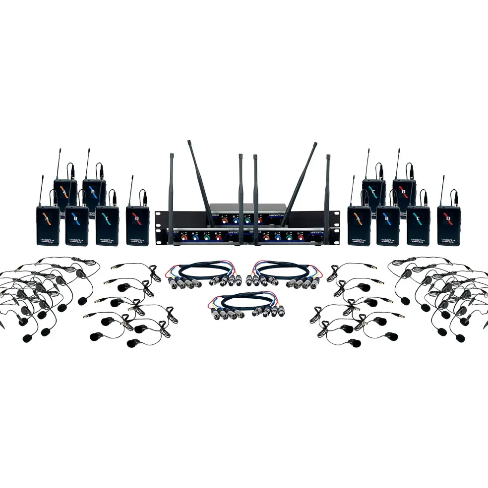 VocoPro USB-PLAY-12 12-Channel Wireless Headset/Lapel Mic System with USB Interface Package, 902-927.2mHz