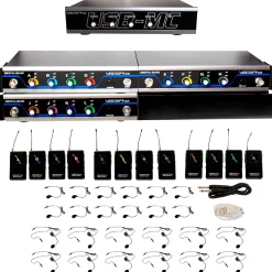VocoPro USB-PLAY-12 12-Channel Wireless Headset/Lapel Mic System with USB Interface Package, 902-927.2mHz