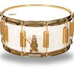 WFLIII Drums Signature Metal Snare Drum With Gold Hardware 14 x 6.5 in. White Sparkle