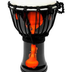 X8 Drums Lava Lamp Djembe, 7" Orange Multi Fade