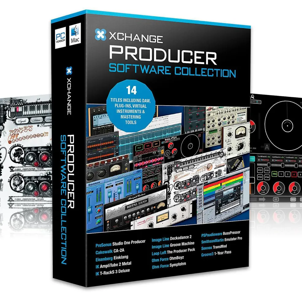 XCHANGE Producer Software Collection With PreSonus, Cakewalk, IK Multimedia, Image-Line, Loop Loft, Ohm Force and Sonnox