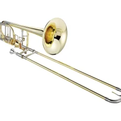 XO 1240L-T Professional Series Bass Trombone with Thru-Flo Valves Lacquer Rose Brass Bell
