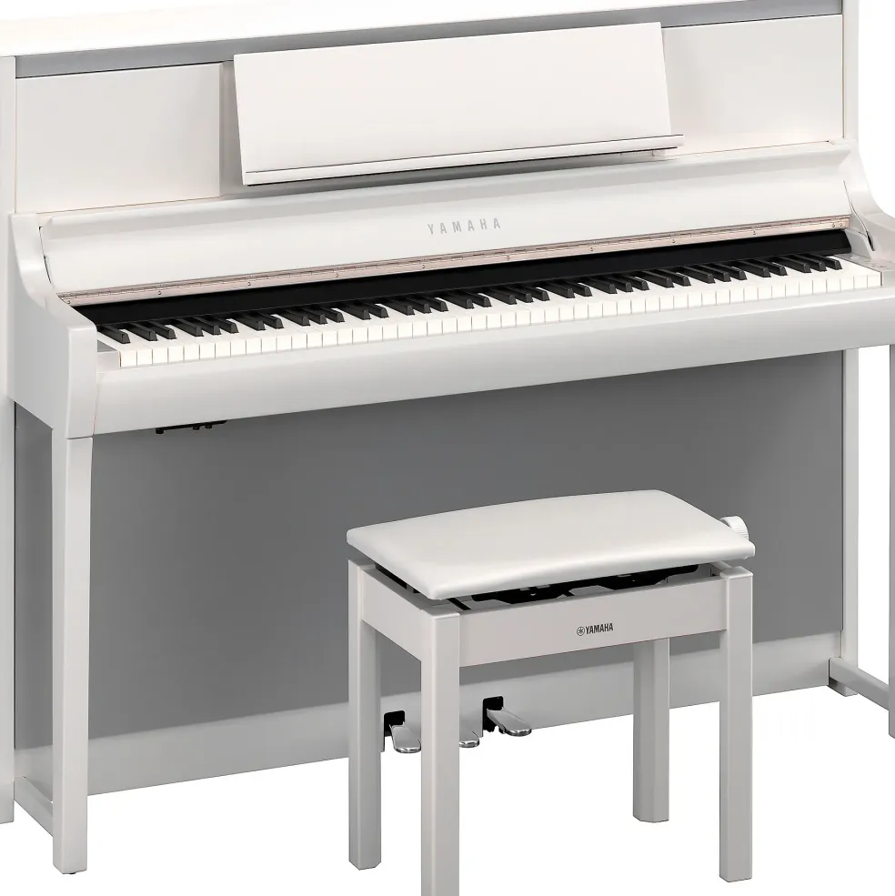 Yamaha Clavinova CSP-295 Digital Upright Piano With Bench Polished White