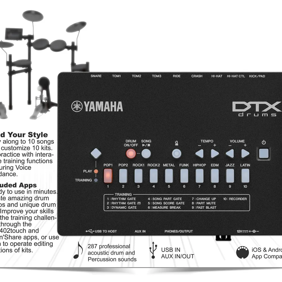 Yamaha DTX432K Electronic Drum Set
