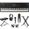 Yamaha MODX8+ Synthesizer With Stand, Pedal, Bench, Microphone and Cables