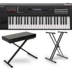 Yamaha MX49 49-Key Music Production Synthesizer Essentials Bundle Black