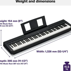 Yamaha P-45 88-Key Weighted-Action Digital Piano Black