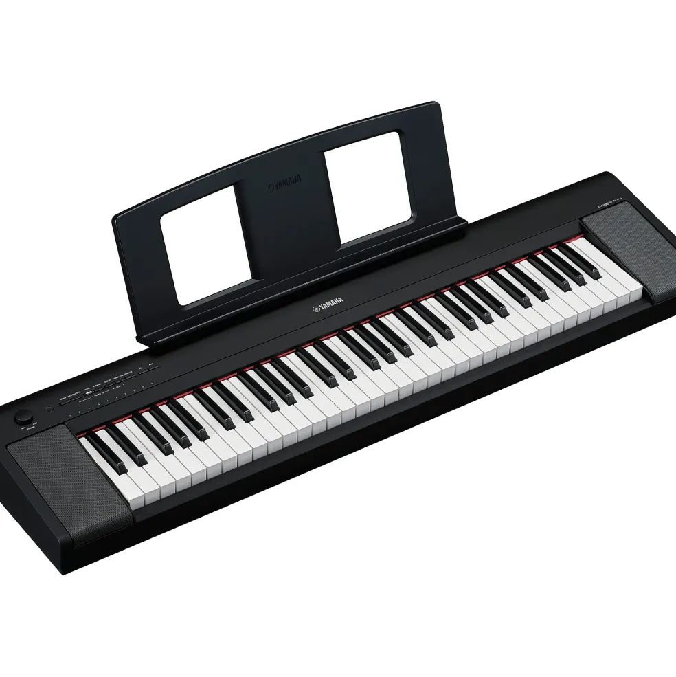 Yamaha Piaggero NP-15 61-Key Portable Keyboard Essentials Bundle Black