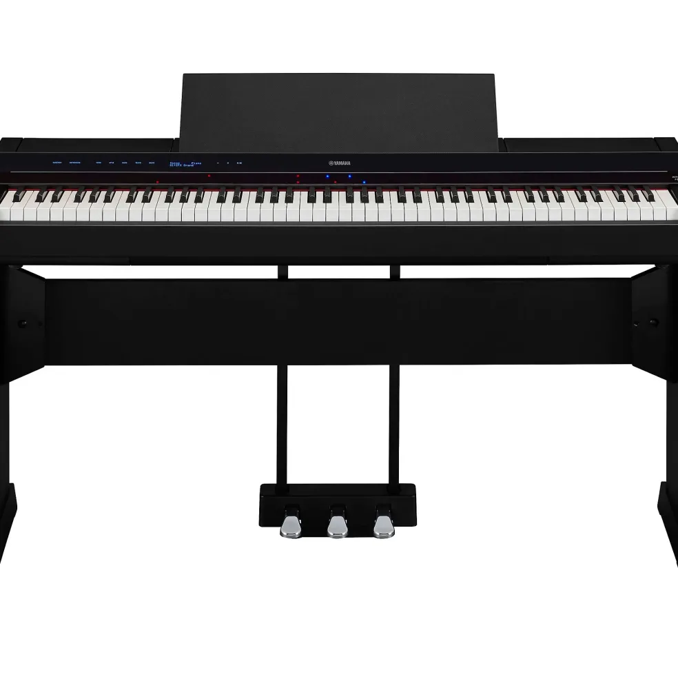 Yamaha P-S500 88-Key Smart Digital Piano With L300 Stand and LP-1 Triple Pedal Black