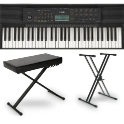 Yamaha PSRE283 61-Key Portable Keyboard Essentials Bundle