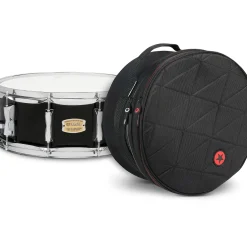 Yamaha Raven Black Stage Custom Birch Snare with Road Runner Bag