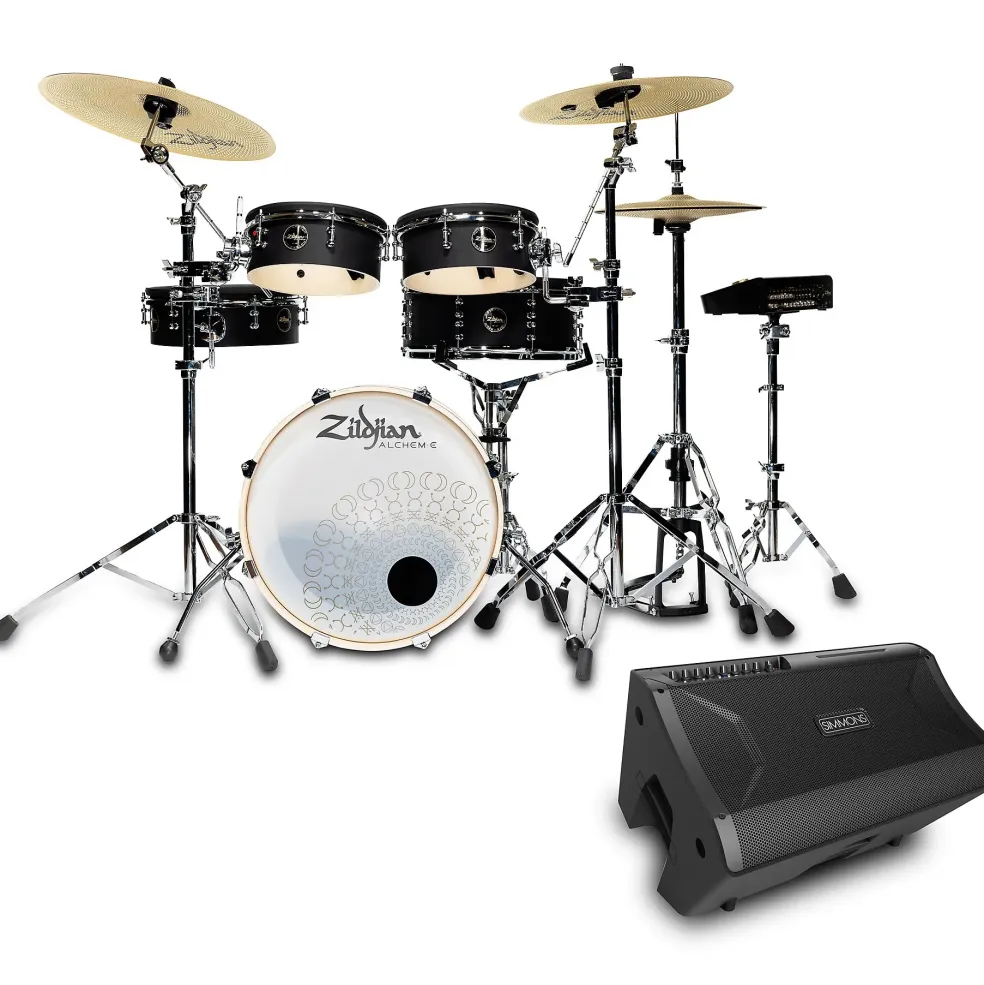 Zildjian ALCHEM-E Bronze EX Electronic Drum Kit With Simmons DA2112 Amp